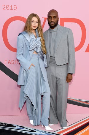 Gigi Hadid and Virgil Abloh attend the CFDA Fashion Awards at the Brooklyn Museum of Art on June 03, 2019 in New York City.