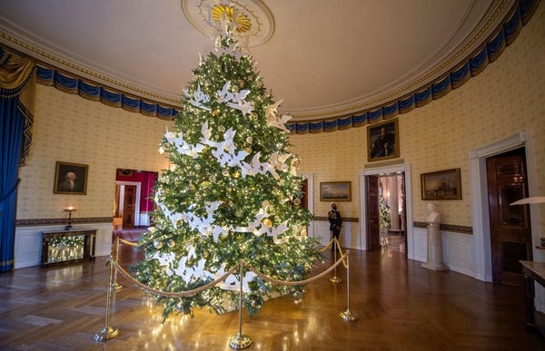 Jill Biden has taken photos of the White House Christmas Decorations