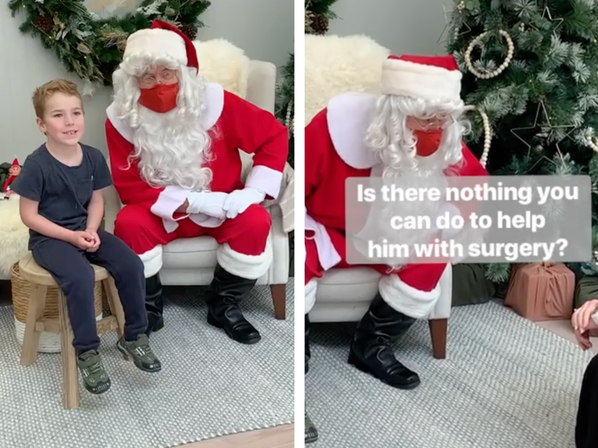 Santa’s Anger: Mum of Deaf Child asks Santa if she can ‘help him with surgery’To ‘fix’ deafness