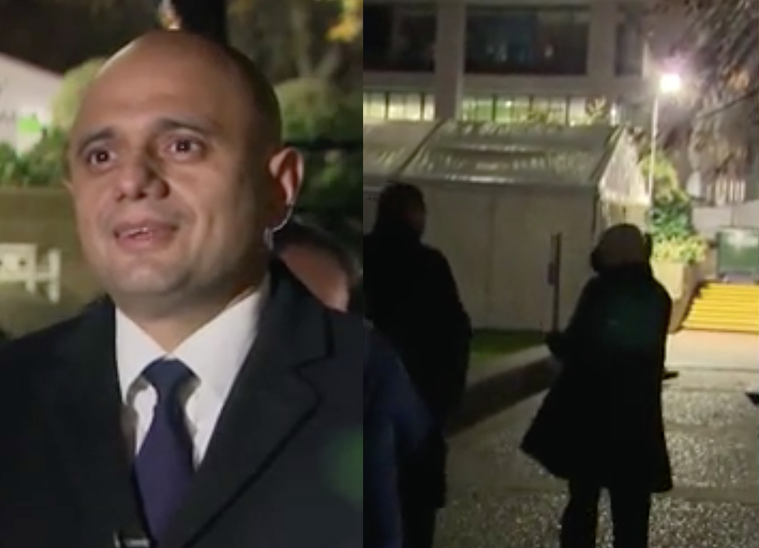 Sajid Javid convinces reporter to get a booster jab during an interview