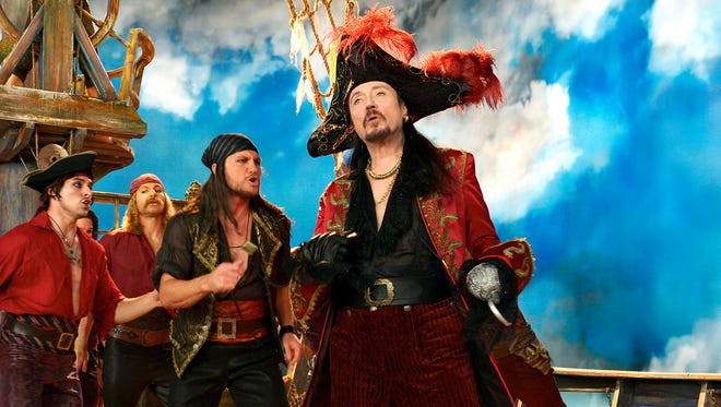 Christopher Walken stars as Captain Hook, right, in "Peter Pan Live!"