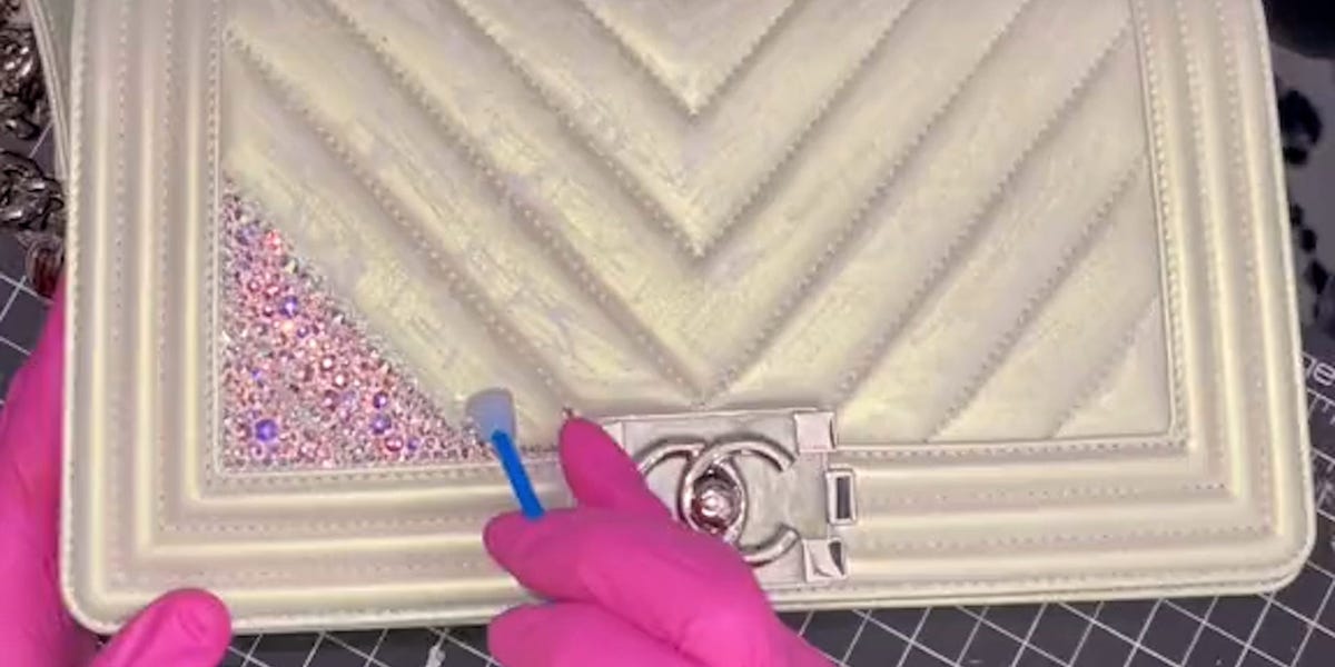 Chanel Bags are Professionally Beazzled By Hand