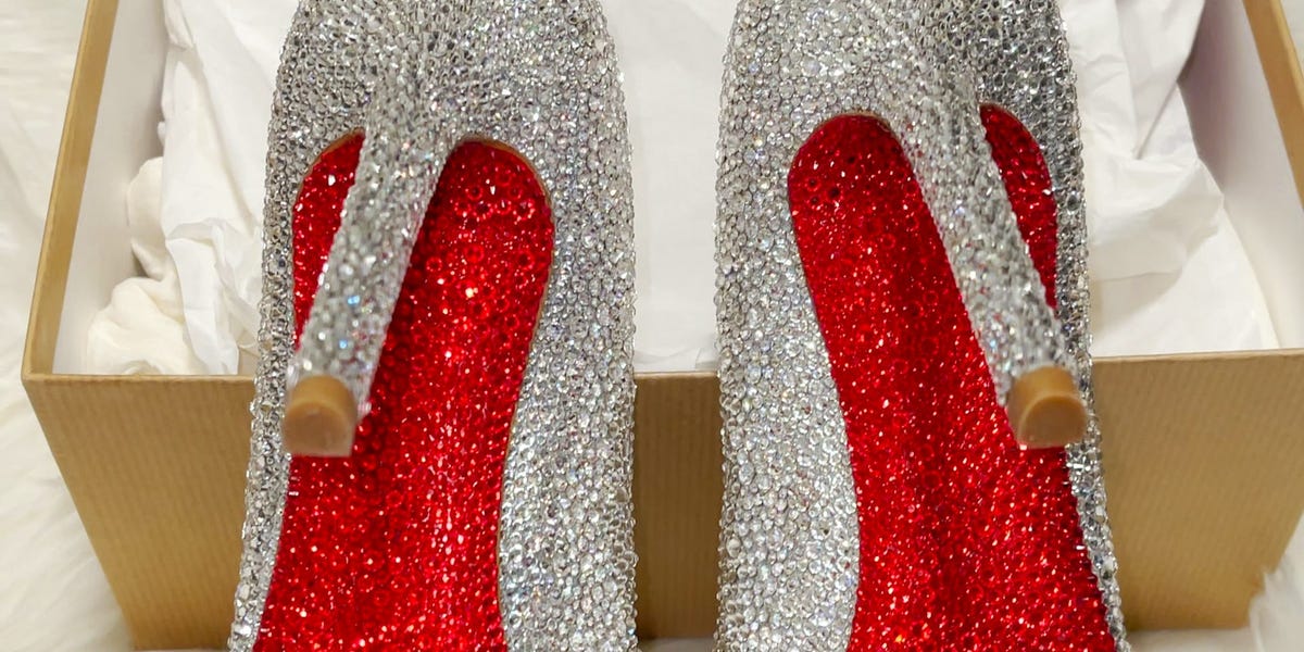 Louboutin Heels Professionally Beazzled by Hand