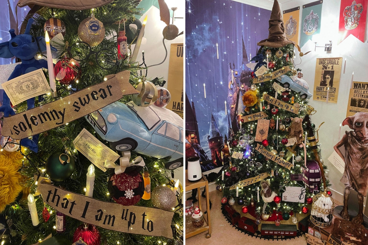I’ve spent £600 and MONTHS decorating my Harry Potter-themed Christmas tree