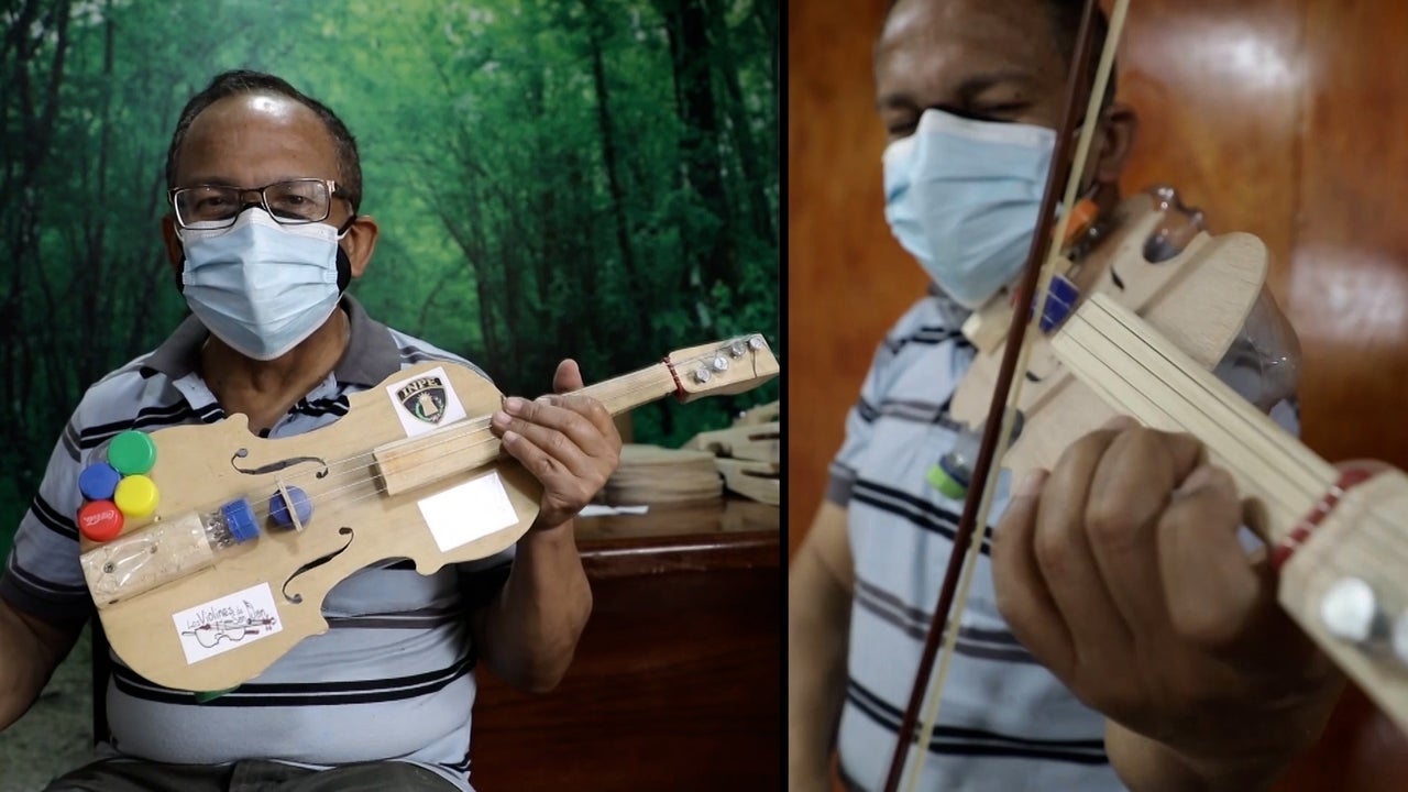 Peru’s Professional Violinist makes Violins for Children Using Recycled Materials