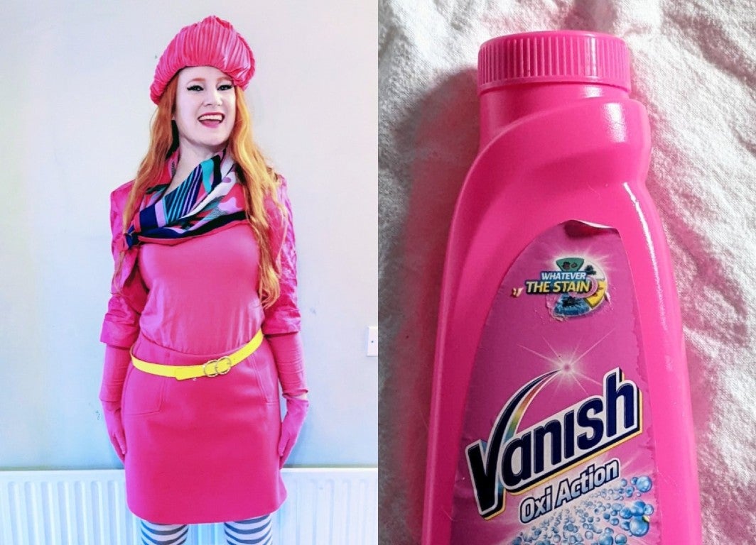 For January’s outfit challenge, designer draws inspiration from everyday household items