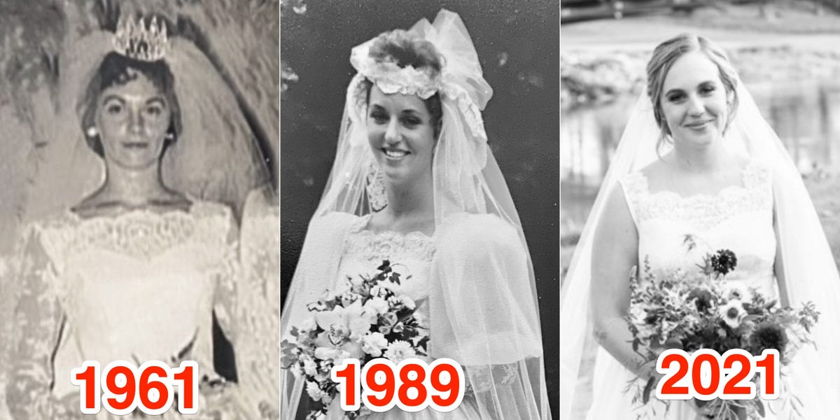 Three Generations of Brides Wore The Same Wedding Dress Since 1961