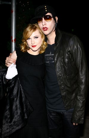Evan Rachel Wood and Marilyn Manson in 2007.