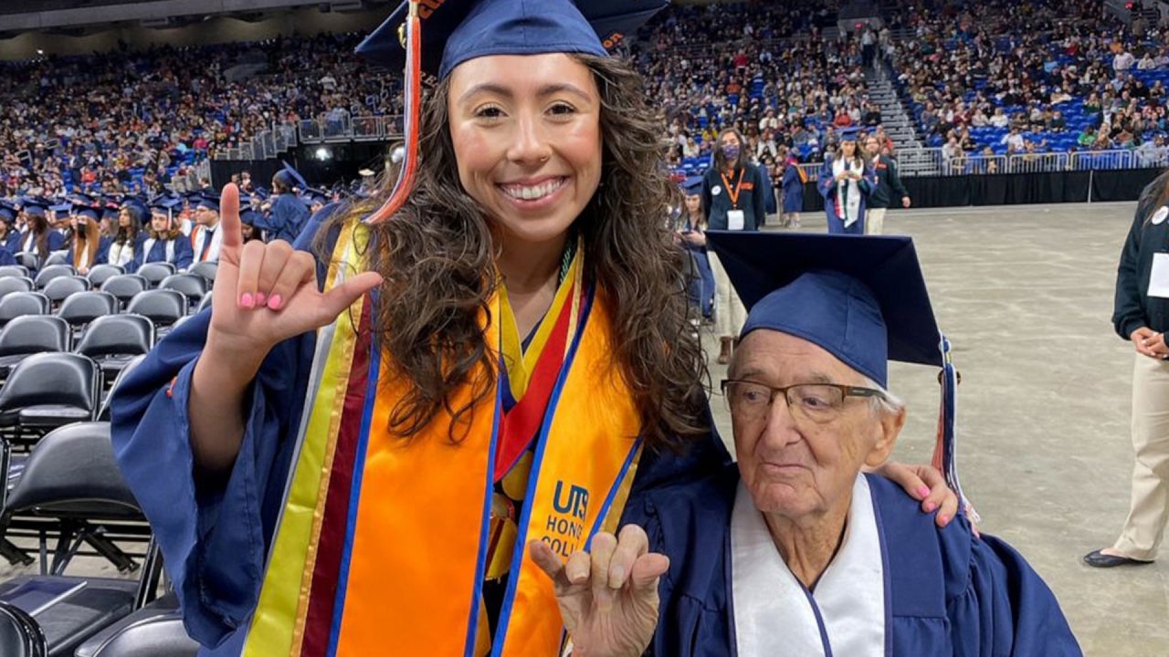 Grandpa, 88. Graduates College with Granddaughter 70 years after Originally Enrolling