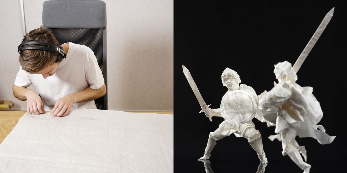 Origami artist’s latest creation used one piece of paper creased 5,377 times