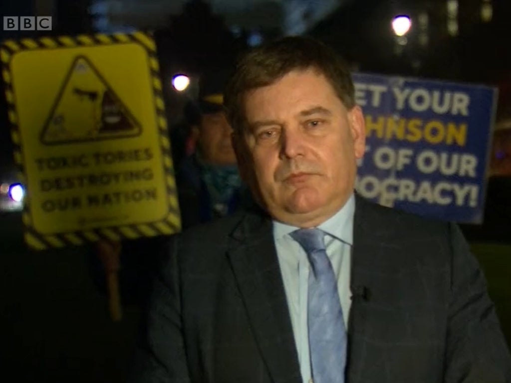 Protester owns Andrew Bridgen with just nine words during Newsnight interview after ‘village idiot’ jibe