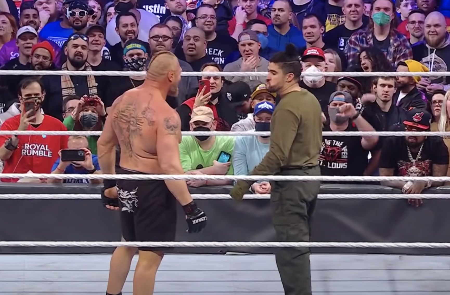 Watch Bad Bunny Take on Brock Lesnar at WWE Royal Rumble