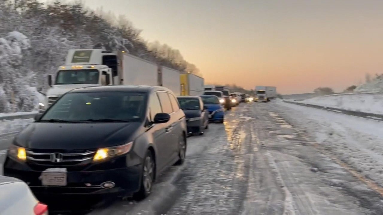 After record snowstorm, thousands of motorists are stuck in traffic gridlock on Icy Virginia Highway