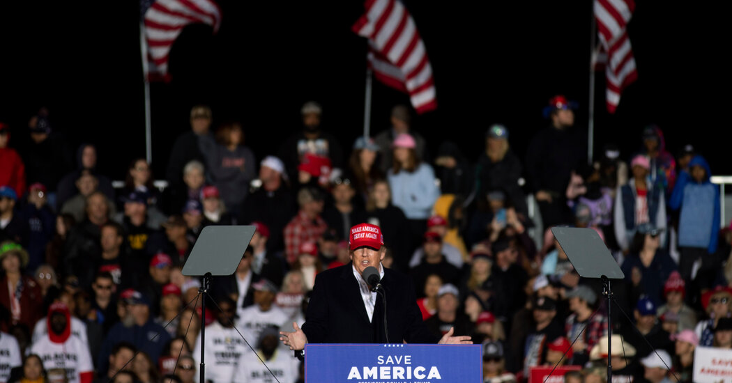 Trump’s Covid and Election Falsehoods at Arizona Rally