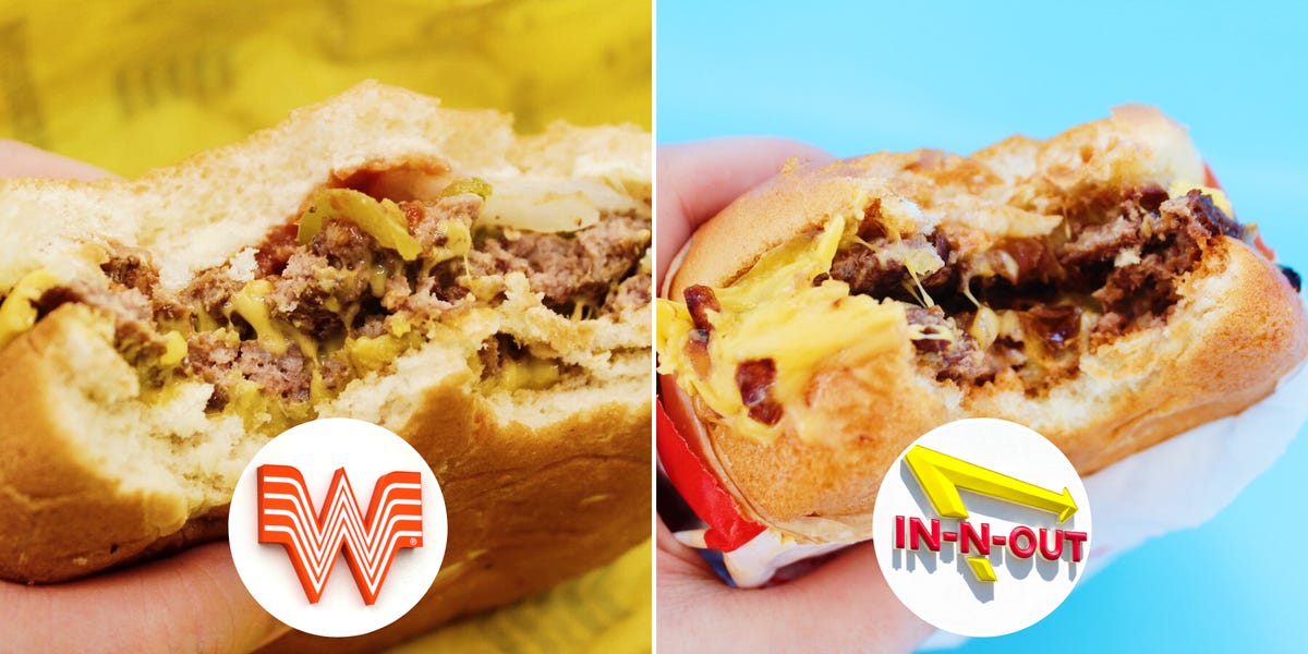 I ordered the exact same meal at Whataburger & in-N -Out