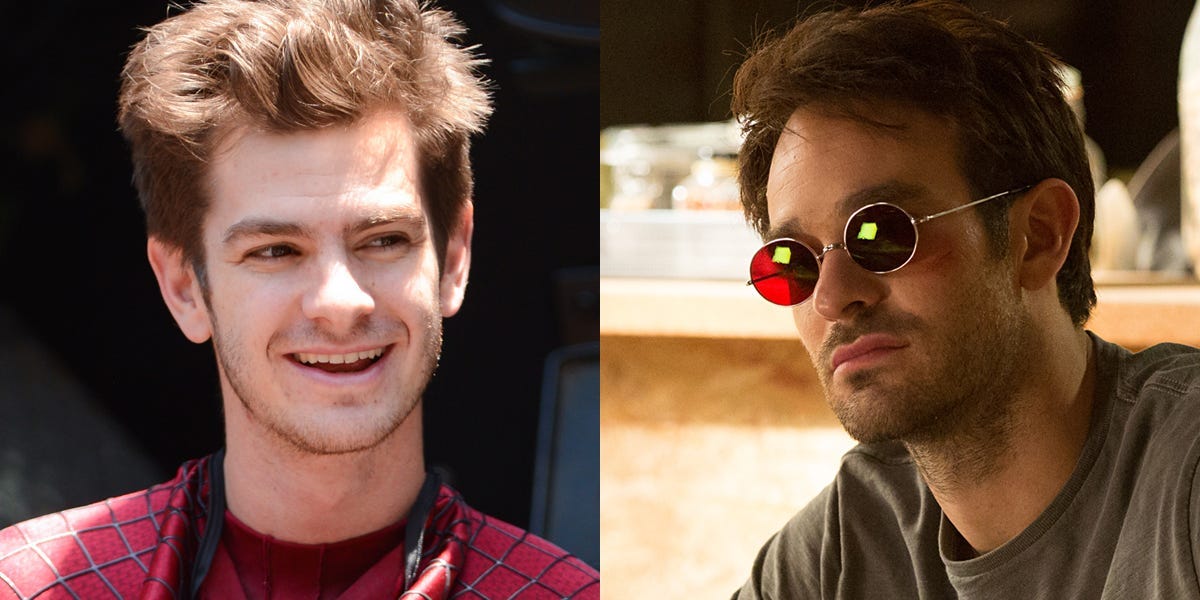 Andrew Garfield and Charlie Cox Faced Wall During Lunch