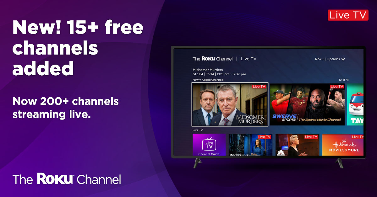 The Roku Channel adds new channels frequently.