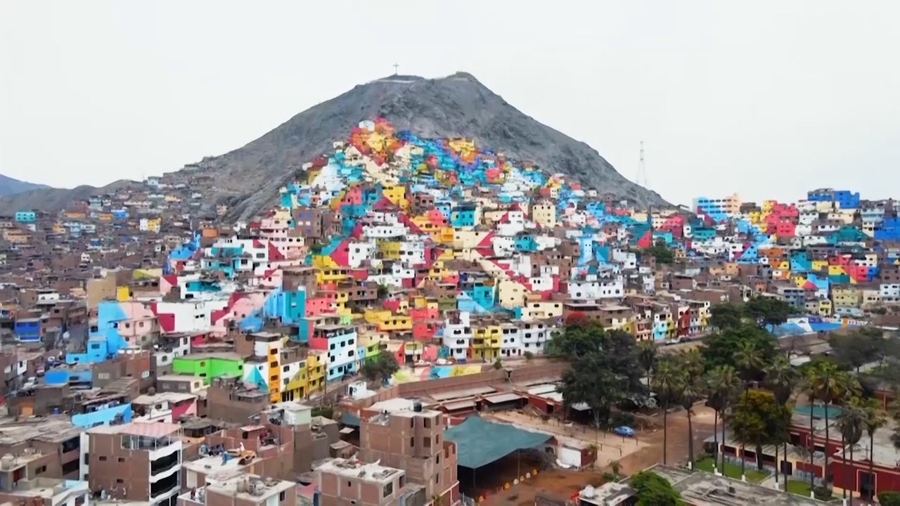 How Artists in Lima, Peru, Have Transformed a Hillside Neighborhood Into a Giant Colorful Mural