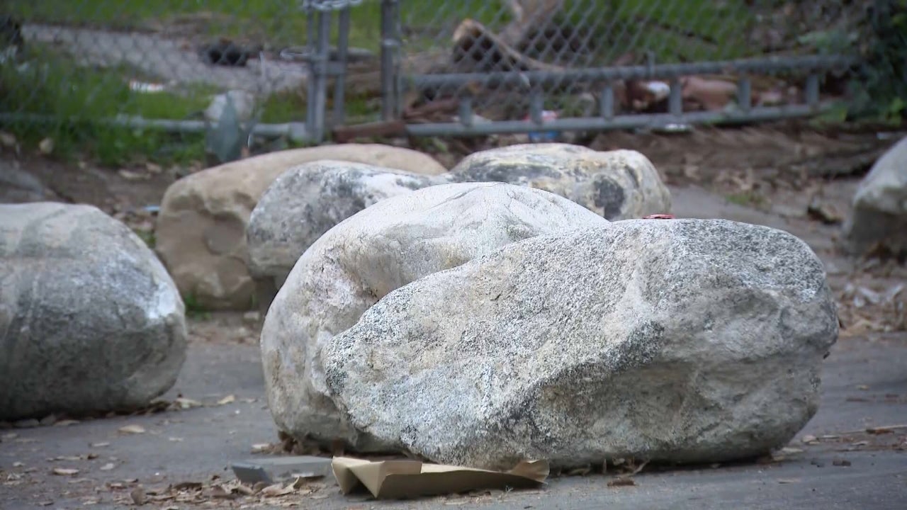 In 1 LA Neighborhood, Mystery Boulders were found to be used to deter homeless people.