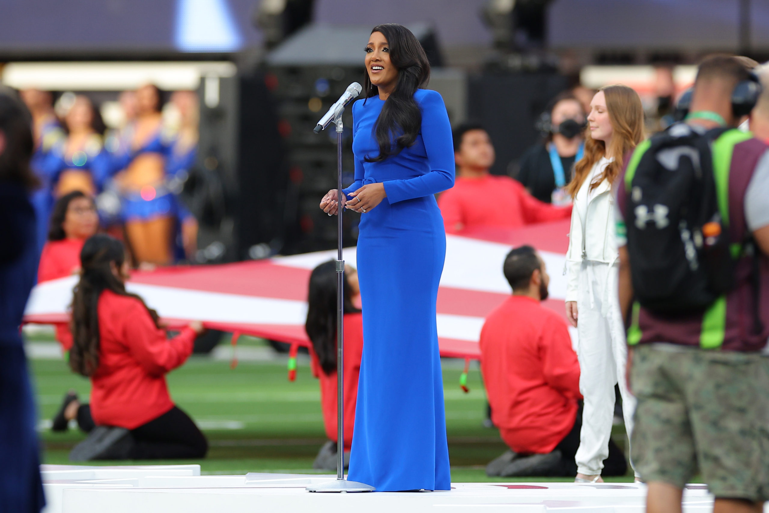 Watch Mickey Guyton Perform National Anthem at Super Bowl LVI