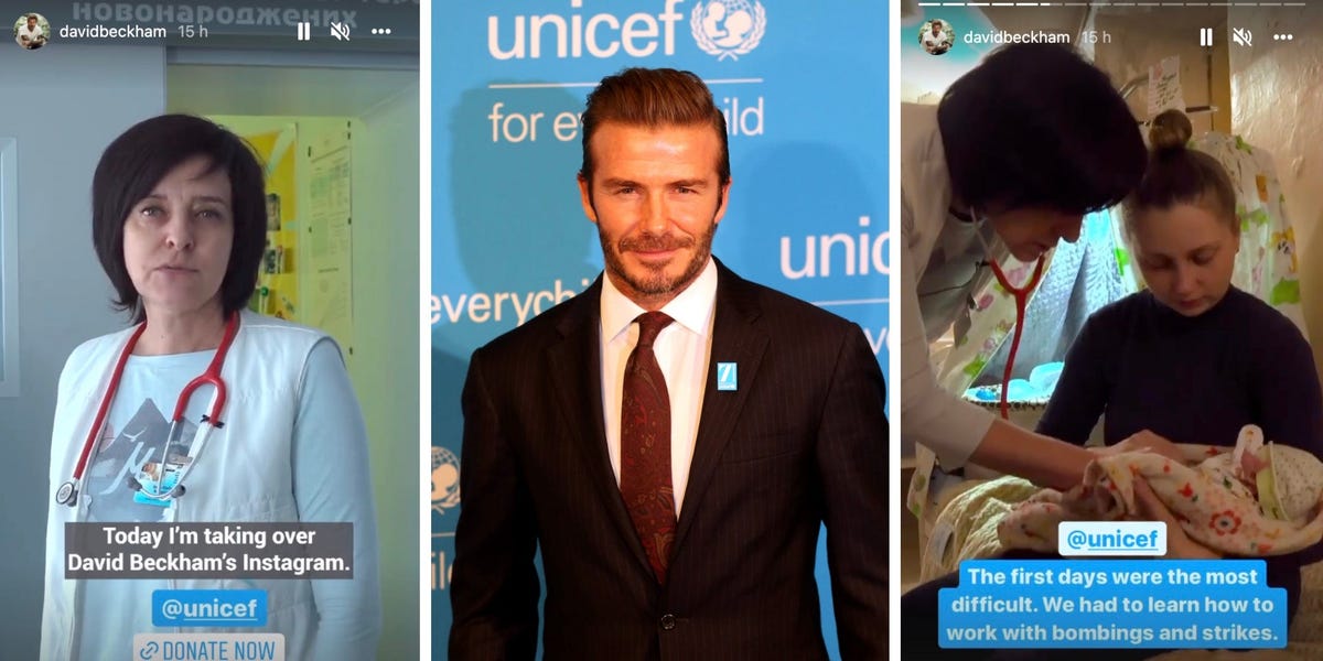David Beckham gives his social accounts to a Ukrainian doctor
