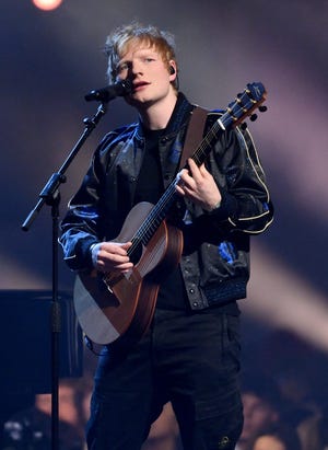 Ed Sheeran performs during The Brit Awards 2022 on Feb. 08, 2022.
