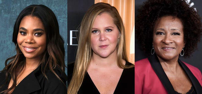 Amy Schumer, center, looks forward to hosting this year's Academy Awards with Regina Hall, far left, and Wanda Sykes. Schumer calls her co-hosts "comedy royalty."
