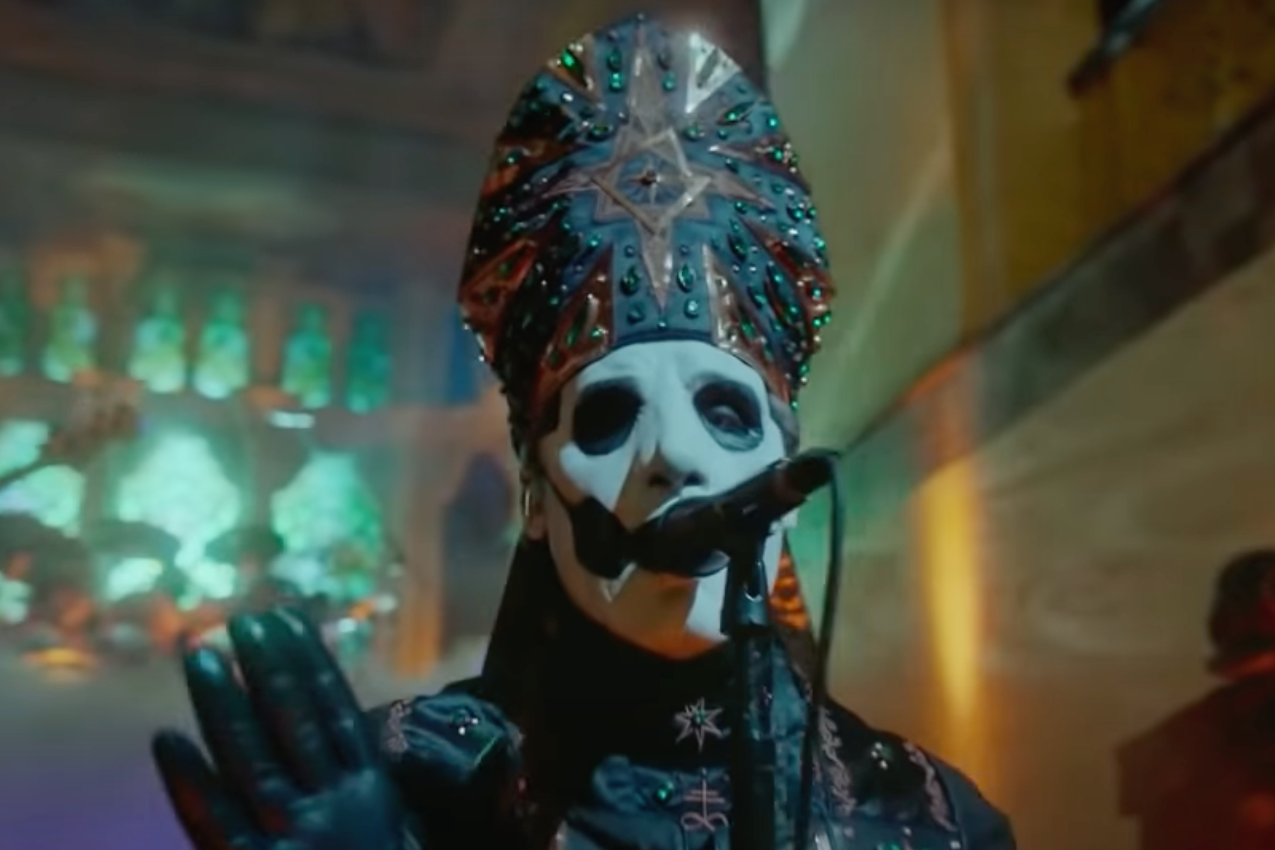 Ghost performs “Call Me Little Sunshine” in Mausoleum on the ‘Kimmel”.