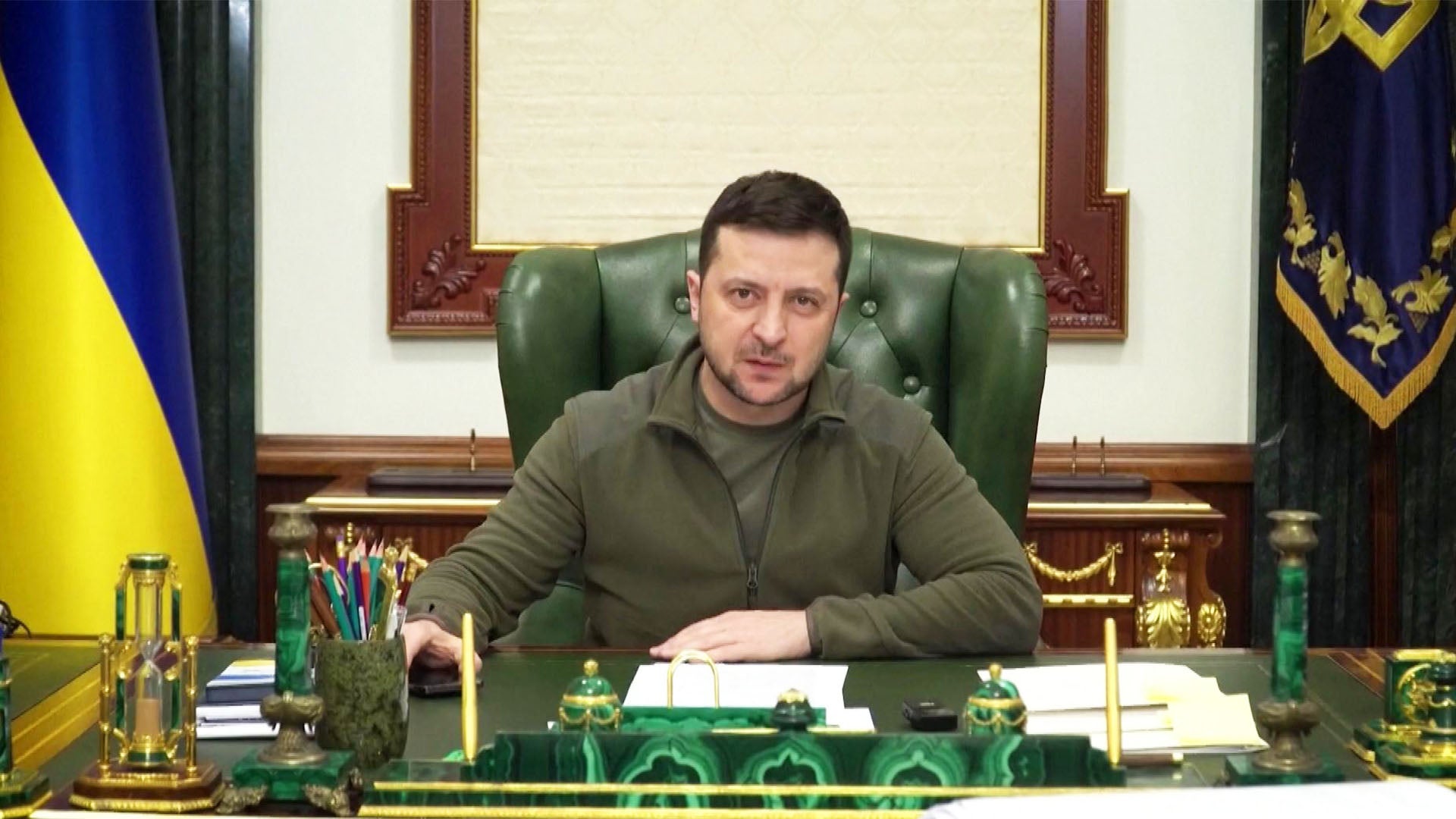 Zelenskyy Bravely Reveals He’s Still in Presidential Palace, Not in Hiding