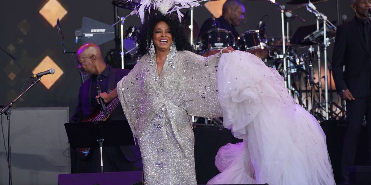 Diana Ross reels off the hits during legends slot at Glastonbury
