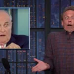 Seth Meyers Rips Rudy Giuliani for Being Drunk on Election Night: ‘Wish I Could’ve Seen the Rest of That Deposition’ (Video)