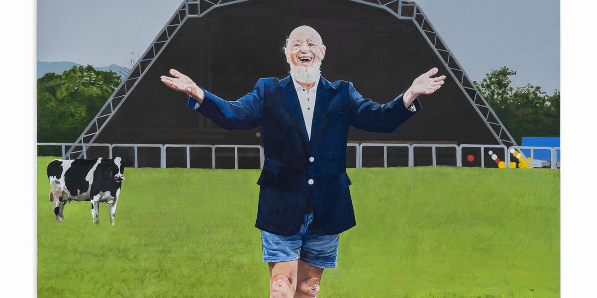 Michael Eavis says portrait is an ‘achievement for a dairy farmer from Somerset’