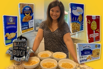 I tried mac & cheese brands -there was a tie for the top spot and a clear loser