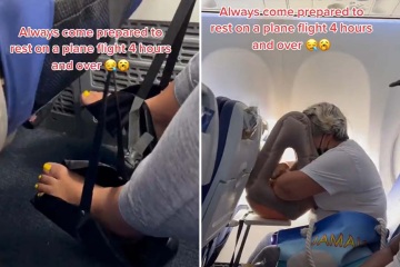 Woman goes to extreme lengths for comfort on plane - & other flyers are shocked