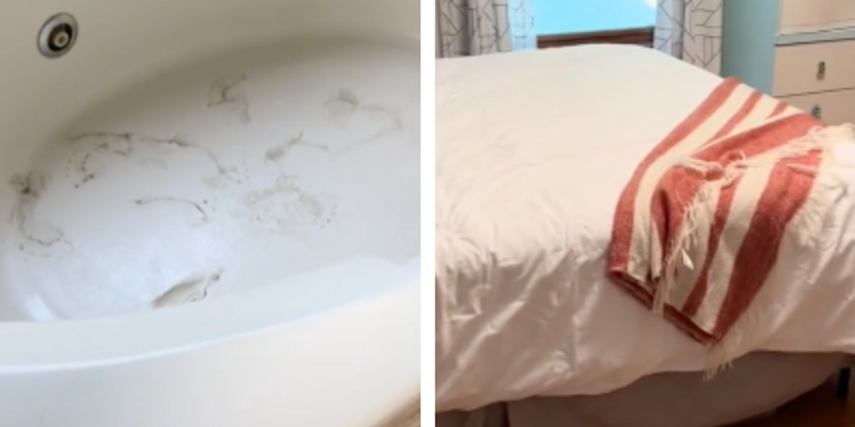 Woman who is selling her house finds potential buyers have used her bathtub and climbed into her bed to get in the bath