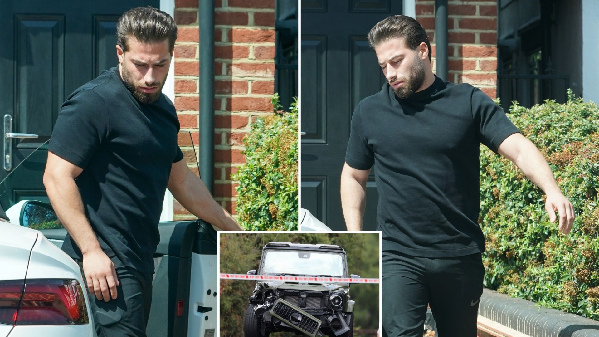 After a shock accident with his Mercedes G-Wagon, Kem Cetinay is seen for the first time.