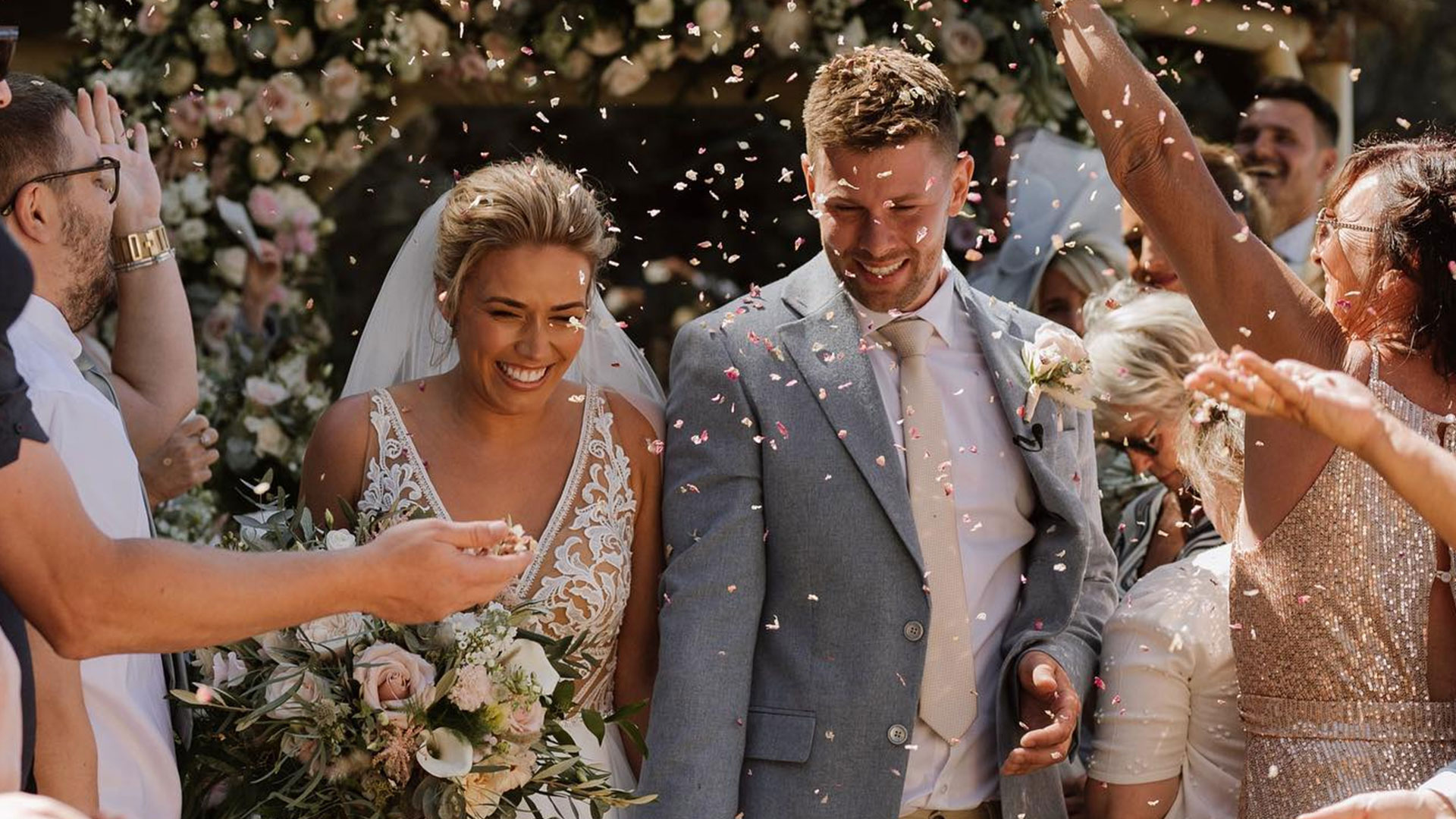 Laura Tott, star of First Dates, shares photos from her first wedding as she celebrates the ‘best day of our lives’