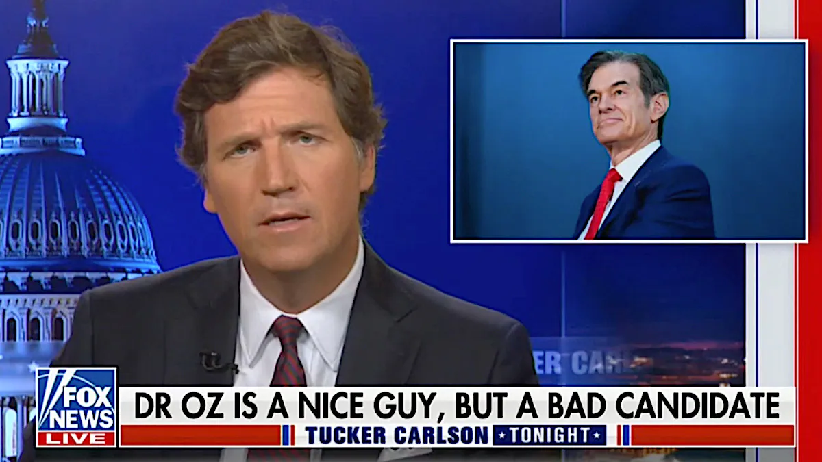 Tucker Carlson Talks Dr Oz In Pennsylvania Senate Race