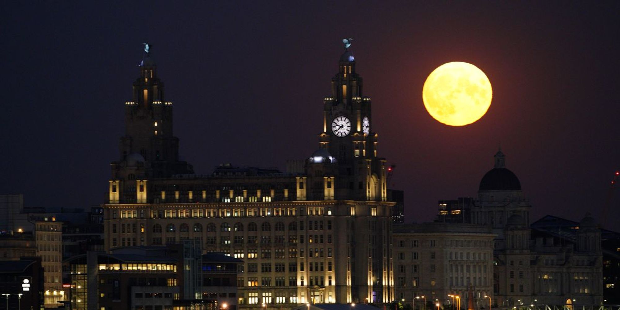 Pictures: Spectacular supermoon lights up evening sky