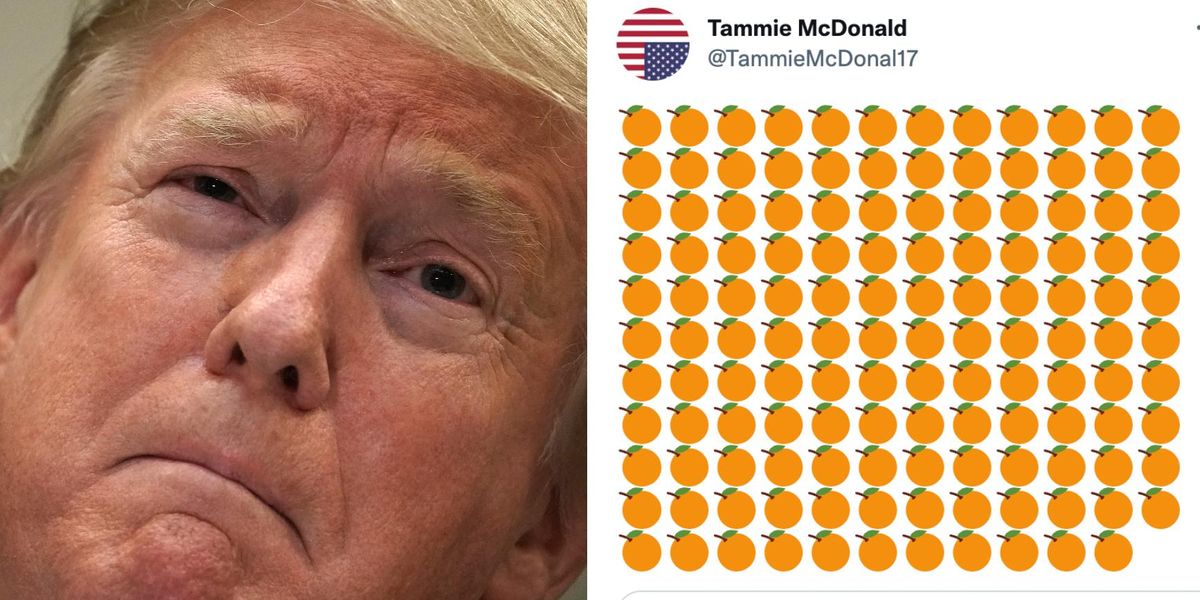 After an FBI raid, MAGA die-hards have started mass-posting orange emoticons in support of Trump