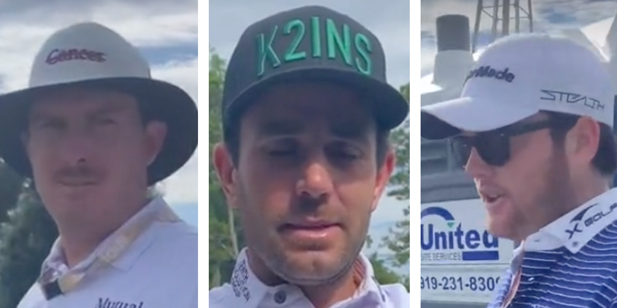 PGA golfers were asked funny questions about Kim Kardashian’s breakup.