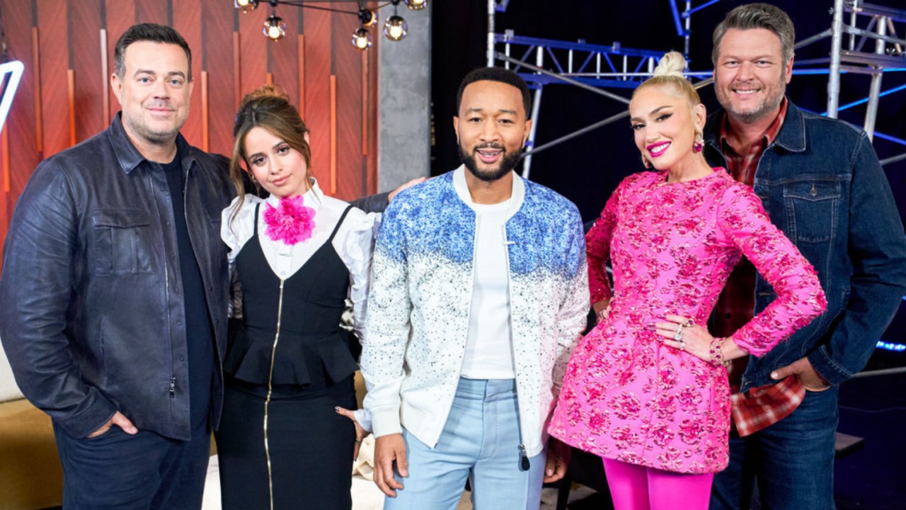 John Legend Ready To ‘Battle’Blake Shelton is the new Rival on The Voice, but Camila Cabello was there to Swing in Season Premiere