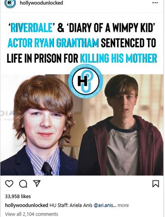 Riverdale Alum Ryan Grantham Sentenced For Murder