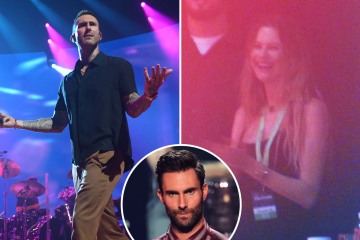 Adam Levine shows PDA to wife Behati at first gig since 'cheating scandal'