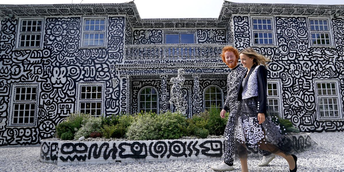 In Pictures: An artist unveils a house decorated with unique doodles