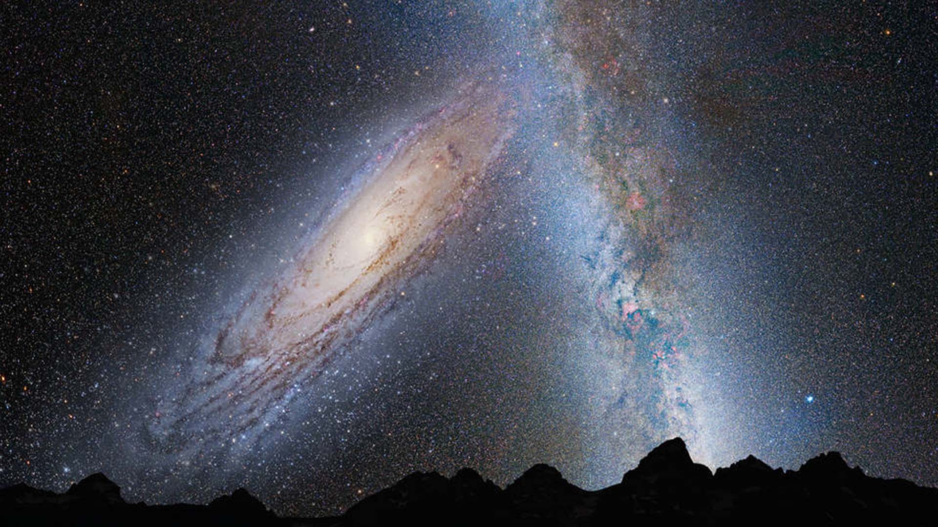 This eerie video simulates a smash between the Milky Way and another massive galaxy