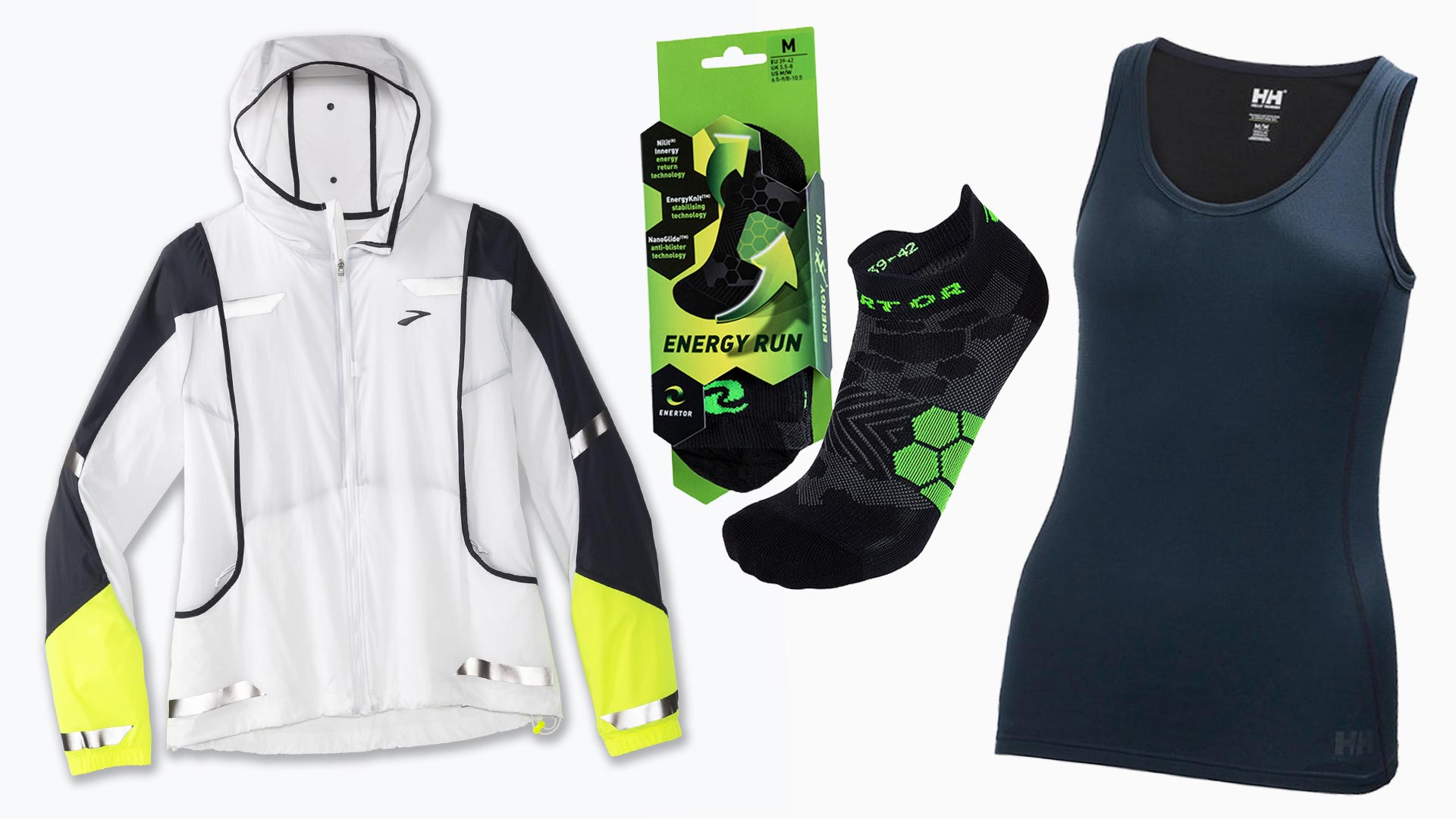 We review the best running gear from lightweight socks to waterproof jackets
