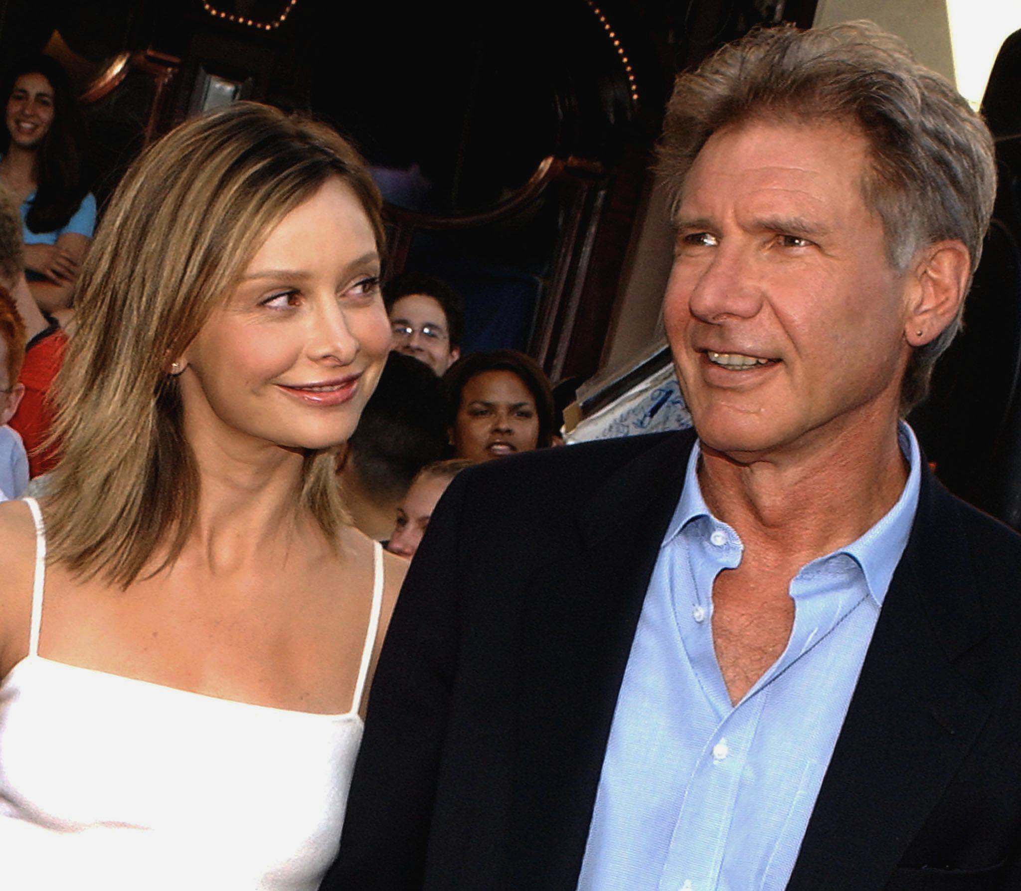Calista Flockhart and Harrison Ford at the premiere of "K-19: The Widowmaker" in their first public appearance together, on July 15, 2002, in Los Angeles, California | Source: Getty Images