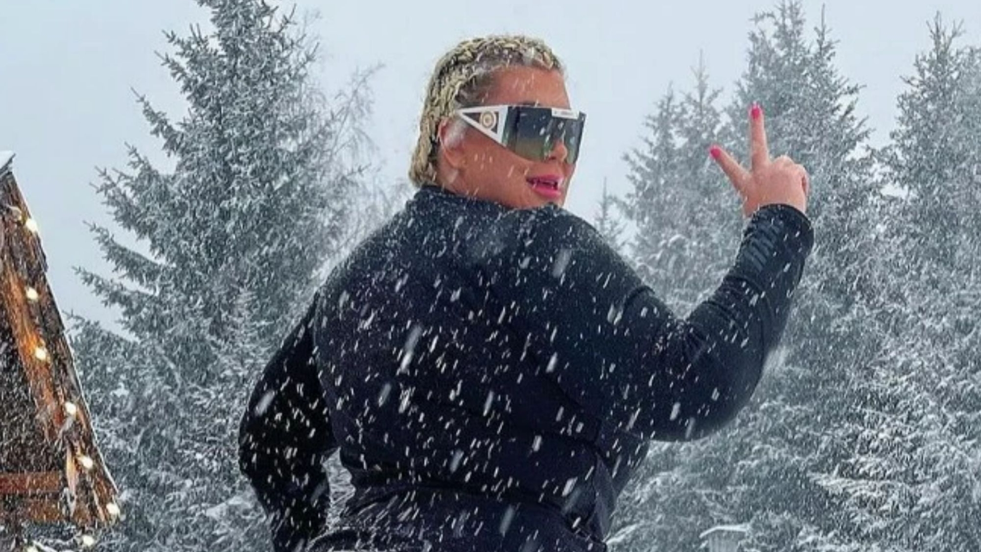 Gemma Collins is slimmer than ever when she takes off her ski jumpsuit for a skiing holiday