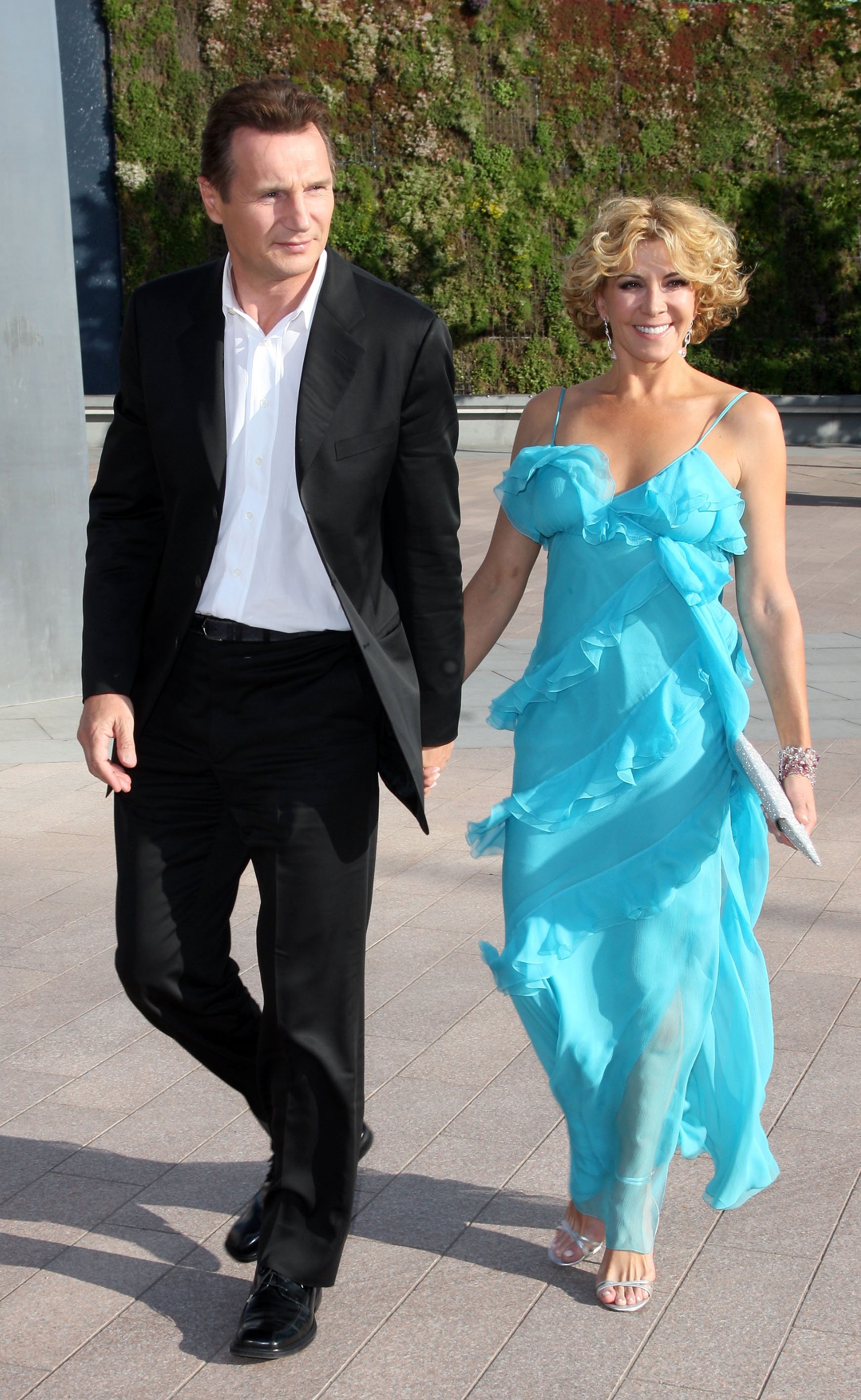 Actor Liam Neeson and Natasha Richardson at the UK Premiere of The Chronicles of Narnia - Prince Caspian at the O2 Dome in North Greenwich on June 19, 2008 in London, England. | Source: Getty Images